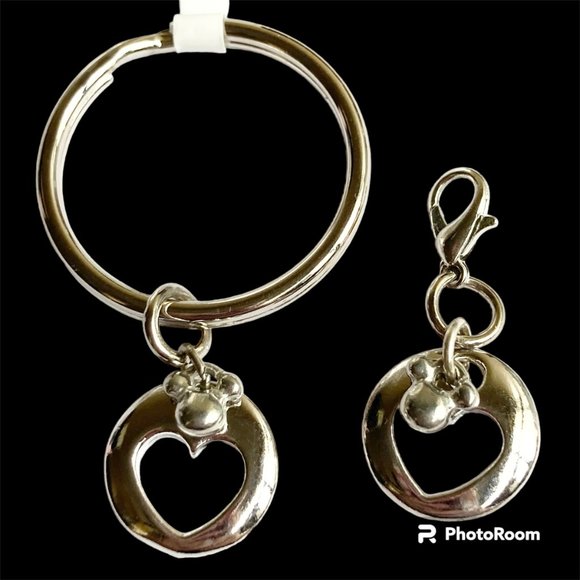 Vintage Disney Mickey Mouse Ears Keychain Clip On Charm Bundle Set - Picture 2 of 10